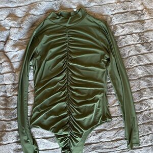 Lulu’s Green Ruched Body Suit